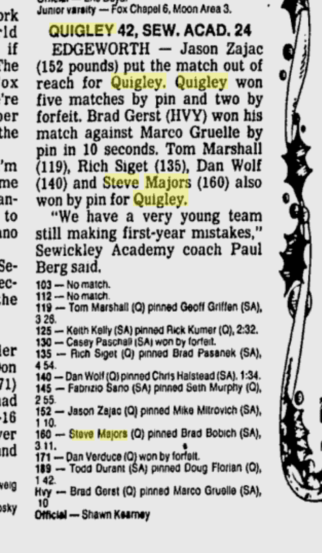 New York Giants football roster announcement with player names and stats in a newspaper clipping.