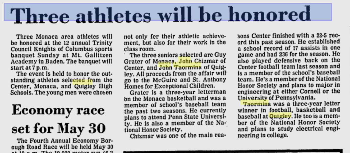 New members join the Queen's Center and John Trautman of Quigley at a special meeting.