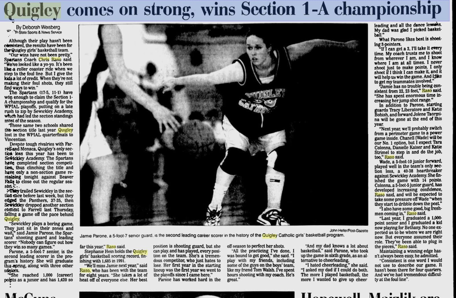 Basketball player in action during game.