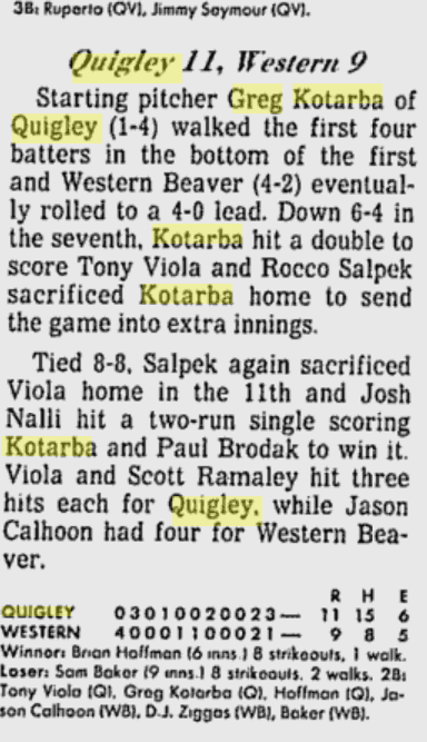 Western Beavers win after intense baseball game with extra innings.