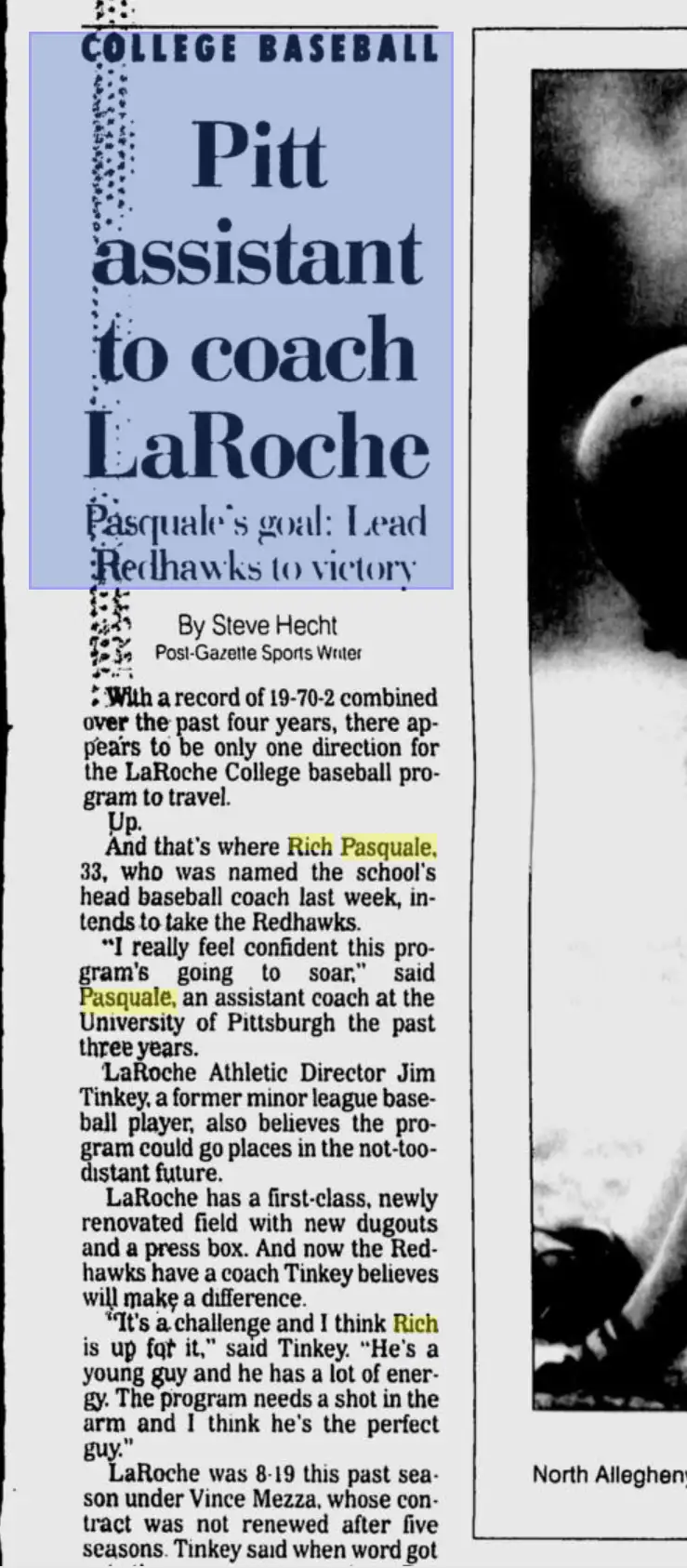 Newspaper clipping highlights Redhawks' football victory behind strong defense.