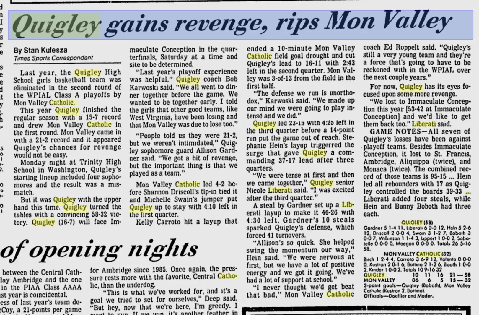 Newspaper clipping about a legal case involving Monty.